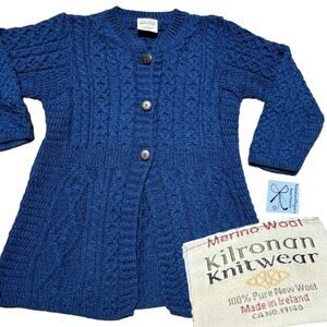 Kilronan Knitwear 100% Pure New Wool Sweater Sz S